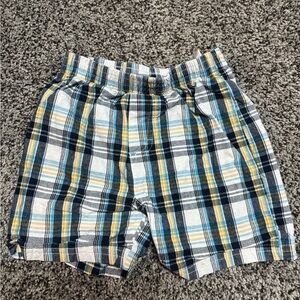 Disney Blue and Yellow Plaid Shorts Relaxed Fit